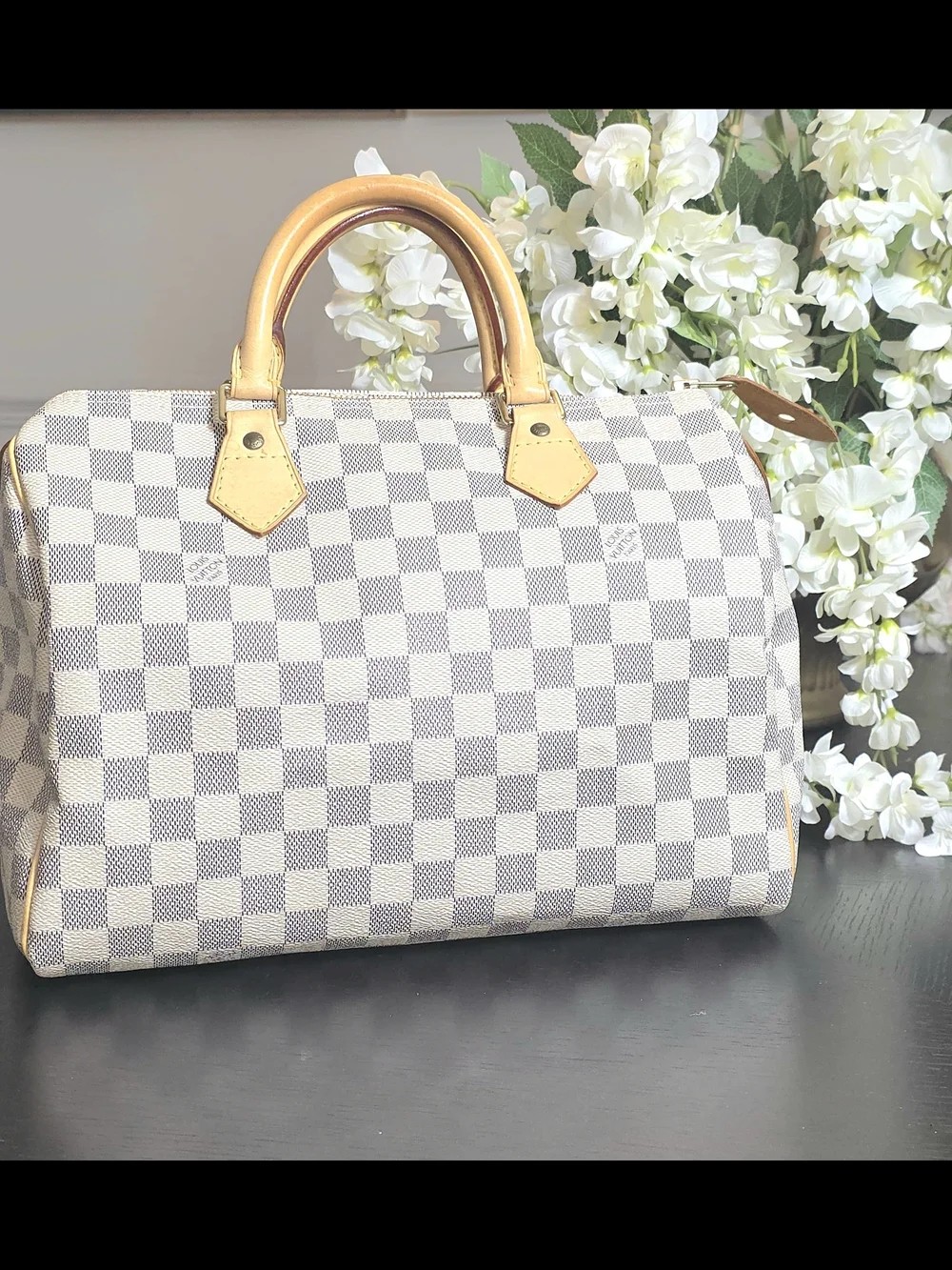 Louis Vuitton Speedy 30 Handbag Damier Azur
